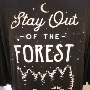 Halloween Top "Stay Out of the Forest " Sz XL